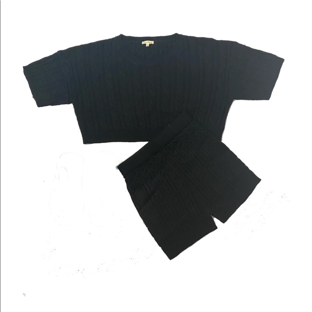 Two Piece Knit Short Set